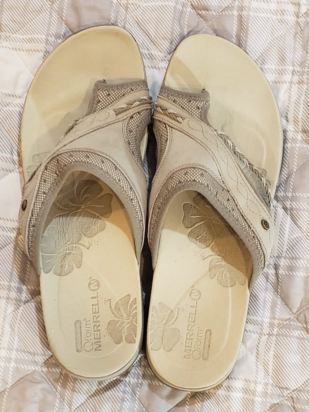 Merrell Women's Hollyleaf Sandals Taupe/Silver birch Size 10